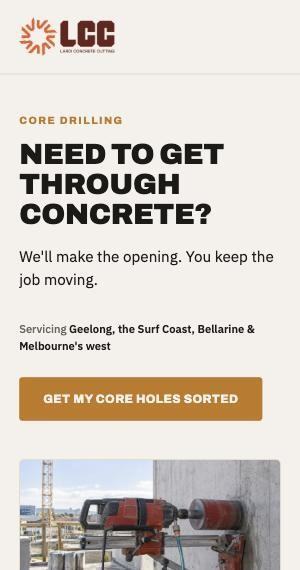The same page on a phone