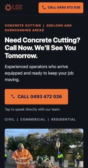 The same page on a phone